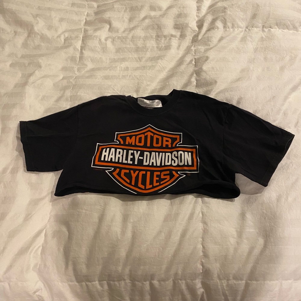 Harley Davidson Vintage Cropped T Shirt